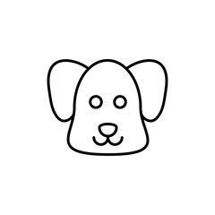 Dog icon Outline thin set