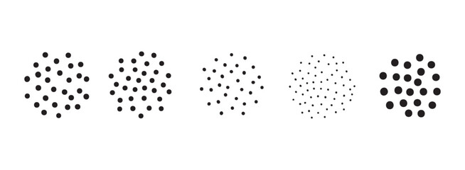 coffee grind different sizes from coarse to fine. Coffee sizes set particulate matters dust and pollution particles.