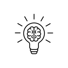 Innovation icon Outline thin set