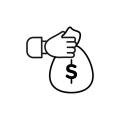 Investment icon Outline thin set