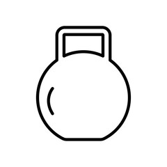 Kettlebell icon Outline thin set