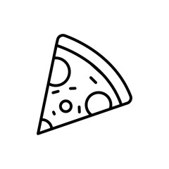 Pizza icon Outline thin set