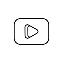 Play icon Outline thin set