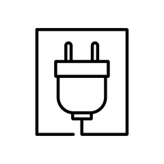 Obraz premium Plug icon Outline thin set