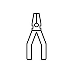 Pliers icon Outline thin set