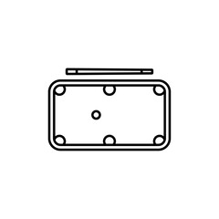 Pool table icon Outline thin set