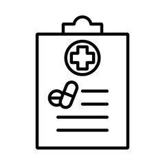 Prescription icon Outline thin set