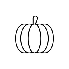Pumpkin icon Outline thin set