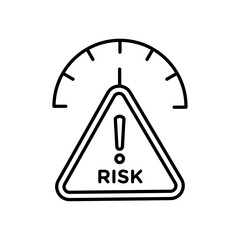 Risk icon Outline thin set