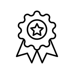 Rosette icon Outline thin set