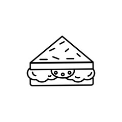 Sandwich icon Outline thin set