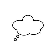 Think bubble icon Outline thin set