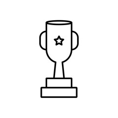 Trophy icon Outline thin set