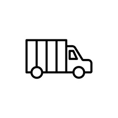 Truck icon Outline thin set