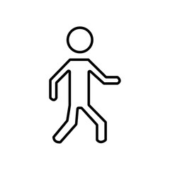 Walking icon Outline thin set