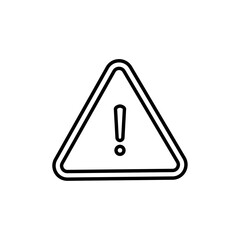 Warning triangle icon Outline thin set