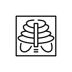 X-ray icon Outline thin set