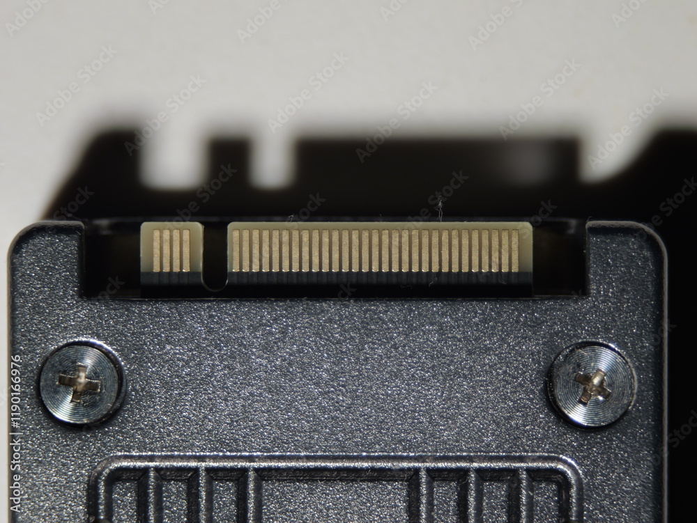 Poster A close up of a computer's internal components