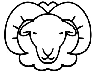 羊の顔イラスト素材