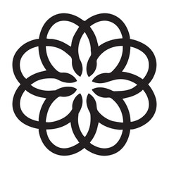 Sacred Geometry Seed illustration Vector, Geometry ClipArt Design, Seed Silhouette Symbol
