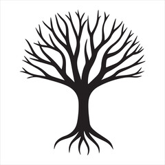 Naklejka premium Sacred Geometry Celtic Tree illustration Vector, Geometry ClipArt Design, Celtic Tree Silhouette Symbol 