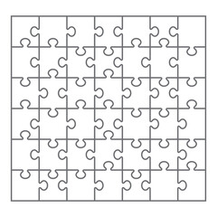 シンプルなジグソーパズルのイラスト