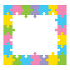 シンプルなジグソーパズルのイラスト