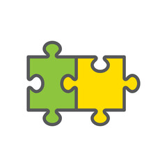 Obraz premium シンプルなジグソーパズルのイラスト