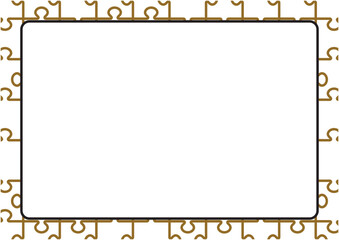 シンプルなジグソーパズルのイラスト