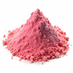 Obraz premium Finely milled pink-colored flour, with a soft texture and unique hue, isolated on a transparent background, ideal for culinary visuals.