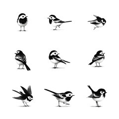 ハクセキレイ_ポーズ９パターン

