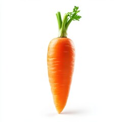 A vibrant carrot with a fresh green stalk, showcasing its natural beauty and freshness in a visually appealing manner.