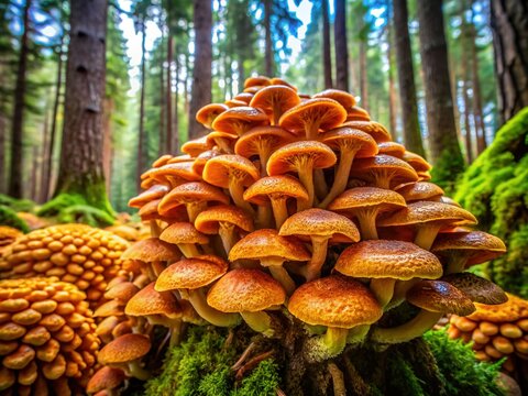 Ancient Oregon Armillaria Ostoyae Fungus - Majestic Forest Floor