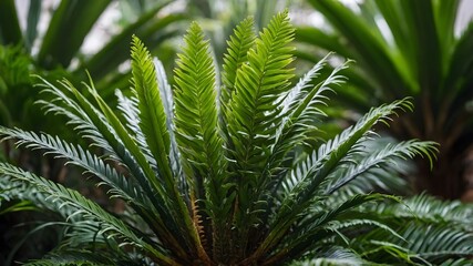 Nature’s Intricacy: Feathery Texture of Encephalitis Wood-ii Leaves