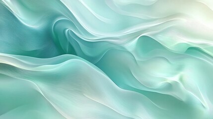 Obraz premium Abstract Teal Wave Pattern Design Art