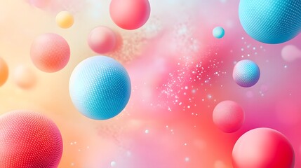 Vibrant and dynamic background filled with bright floating gradients cheerful whimsical patterns and soft elegant touches for a festive and playful mood