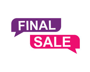 Final Sale text label, super sale, big sale, closing sale, last chance, clearance sale