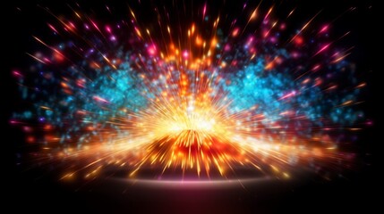 Vibrant Colorful Explosion of Light and Energy