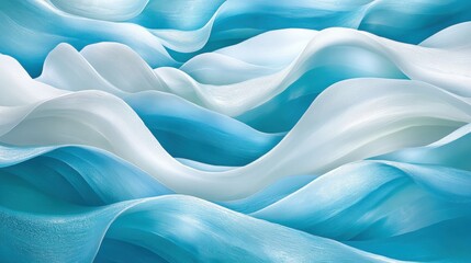 Fototapeta premium Gentle Waves of Blue and White Flowing Across Soft Textures