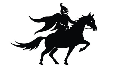 Headless Horseman Holding a Pumpkin