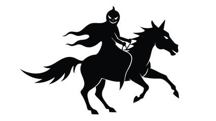 Headless Horseman Holding a Pumpkin