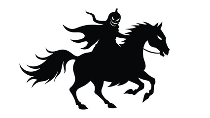 Headless Horseman Holding a Pumpkin
