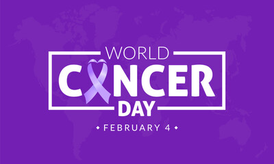 Fototapeta premium World Cancer Day, February 4. Healthcare and medical concept Vector illustration
