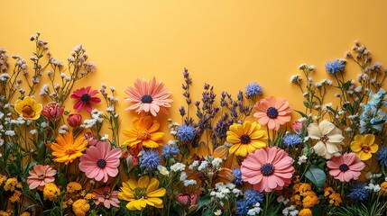 A Spring Sale banner features colorful flowers and ample copy space