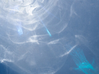 Reflection from glass, winter morning sunlight for abstract background.