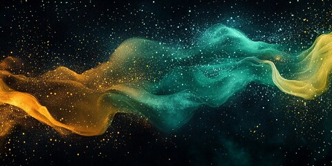Textured yellow and green grainy background with noise effect, suitable for modern graphics and creative visuals, book illustration style