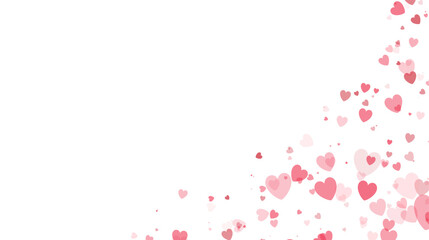 Heart flying frame. Valentines Day banner for greeting cards