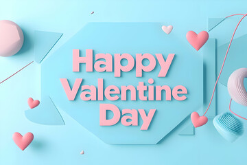 Happy Valentine Day Card in concept of Valentines