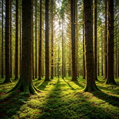 Obraz premium footpath in the forest