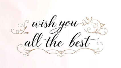 wish you all the best typography